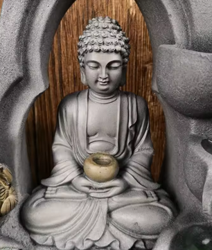 Binnenlucht Humilie Waterval Fontein – LED Bureau Decor en Feng Shui Boeddha