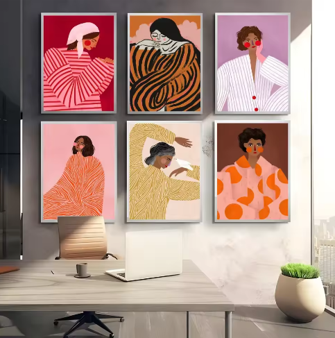 Moderne S-Sofia Lind Poster – Multifunctionele Muurkunst voor Woonkamer en Kantoor