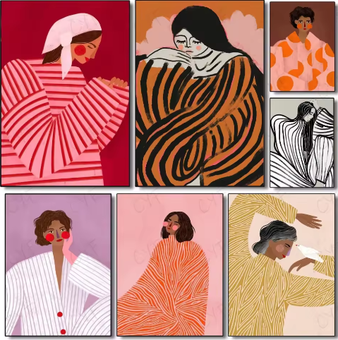 Moderne S-Sofia Lind Poster – Multifunctionele Muurkunst voor Woonkamer en Kantoor