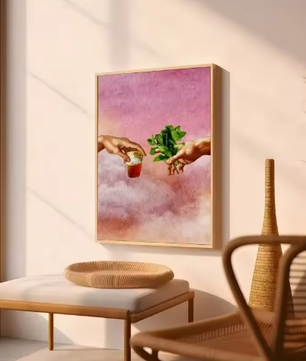 Retro Fashion Poster Prints – Marokkaanse Thee en Munt Canvas Kunst voor Woonkamer en Kantoor