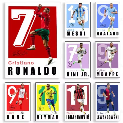 Beroemde Voetballers Posters en Canvas Prints – Moderne Muurdecoratie voor Woonkamer en Kantoor