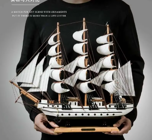 Levensecht Miniatuur Houten Piratenschip – Marine Decoratie en Home Souvenir