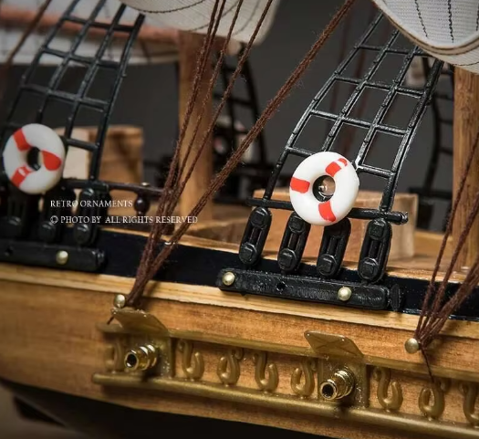 Levensecht Miniatuur Houten Piratenschip – Marine Decoratie en Home Souvenir