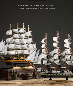 Levensecht Miniatuur Houten Piratenschip – Marine Decoratie en Home Souvenir