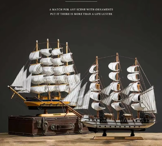 Levensecht Miniatuur Houten Piratenschip – Marine Decoratie en Home Souvenir