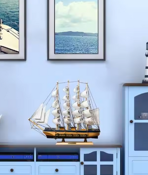 Levensecht Miniatuur Houten Piratenschip – Marine Decoratie en Home Souvenir