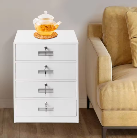 Archiefkast met 4 Laden – Metalen Opbergkast voor Kantoor en Thuis