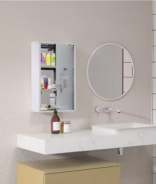 Roestvrijstalen Medicijnkastje met Slot – Veilig en Praktisch voor Badkamer