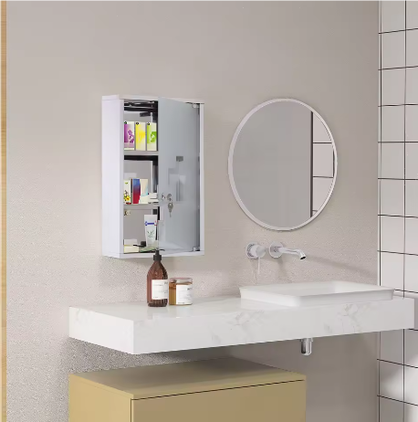 Roestvrijstalen Medicijnkastje met Slot – Veilig en Praktisch voor Badkamer