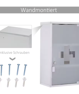 Roestvrijstalen Medicijnkastje met Slot – Veilig en Praktisch voor Badkamer