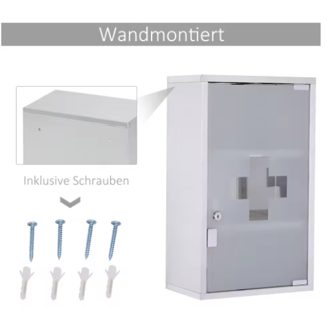 Roestvrijstalen Medicijnkastje met Slot – Veilig en Praktisch voor Badkamer