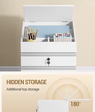 Mobiele Archiefkast met 3 Laden – Afsluitbaar, Extra Opbergruimte, Wit