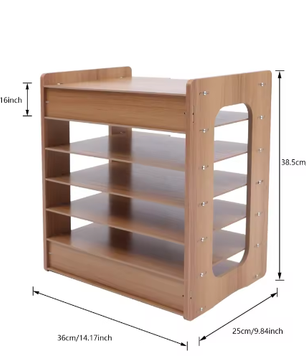 Bestandsorganizer 7-laags – Desktop Documentenrek met Hoge Draagvermogen voor Bureau