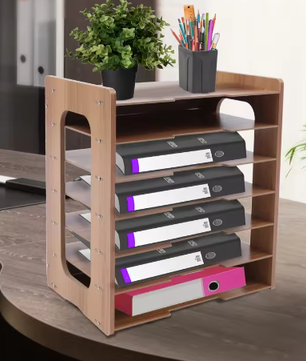 Bestandsorganizer 7-laags – Desktop Documentenrek met Hoge Draagvermogen voor Bureau