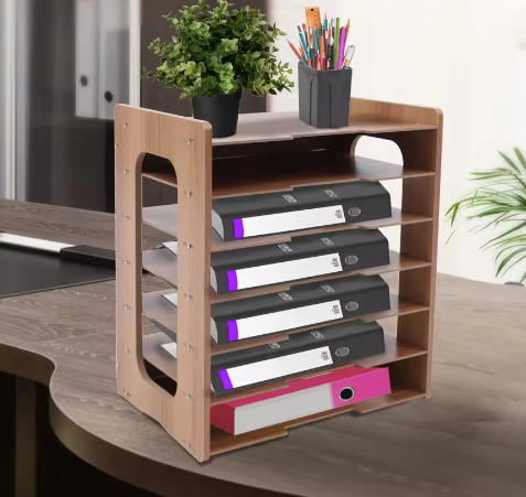 Bestandsorganizer 7-laags – Desktop Documentenrek met Hoge Draagvermogen voor Bureau