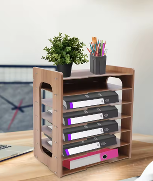 Bestandsorganizer 7-laags – Desktop Documentenrek met Hoge Draagvermogen voor Bureau