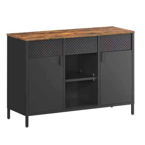 Metalen Opbergkast met Dubbele Deur – Multifunctionele Garderobekast