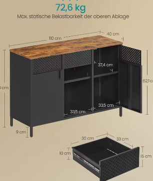 Metalen Opbergkast met Dubbele Deur – Multifunctionele Garderobekast
