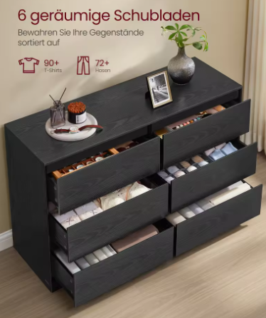 Moderne Ladekast met 6 Lades – Minimalistisch Opbergmeubel