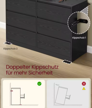 Moderne Ladekast met 6 Lades – Minimalistisch Opbergmeubel