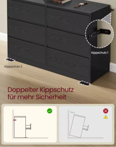 Moderne Ladekast met 6 Lades – Minimalistisch Opbergmeubel