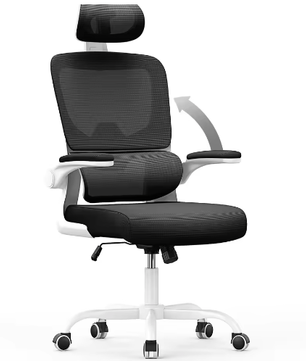 Ergonomische Bureaustoel met Opklapbare Armleuningen en Ademend Rugpaneel