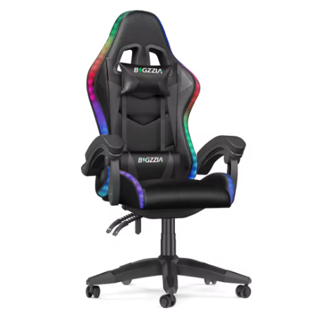 Gamingstoel met RGB LED-verlichting en Ergonomische Ondersteuning