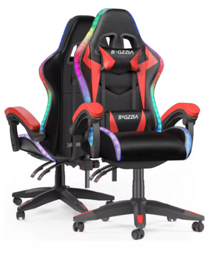 Gamingstoel met RGB LED-verlichting en Ergonomische Ondersteuning