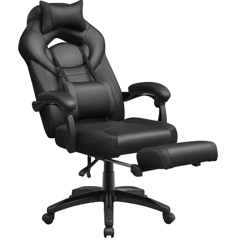 Hoogte Verstelbare Ergonomische Bureaustoel met Voetsteun – Gaming en Thuiskantoor