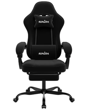Ergonomische Gamingstoel met Voetsteun – Verstelbare Bureaustoel met Lendensteun en Racestoelontwerp