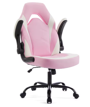 Ergonomische Gaming Bureaustoel van PU-Leer – Verstelbaar met Opklapbare Armleuningen en Schommelfunctie