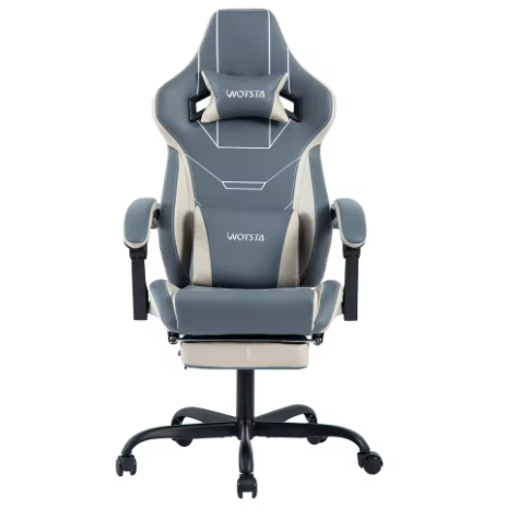 Ergonomische gaming bureaustoel met voetsteun en verstelbare hoogte