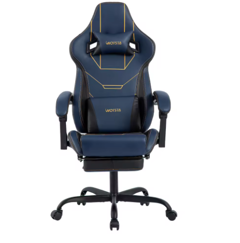 Ergonomische gaming bureaustoel met voetsteun en verstelbare hoogte