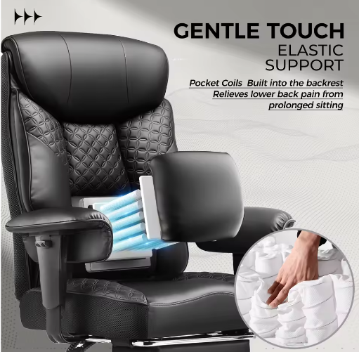 Ergonomische Gaming Bureaustoel voor Zware Personen met Voetsteun