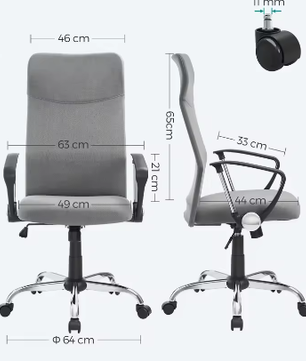 Ergonomische bureaustoel met ademende mesh en verstelbare zithoogte