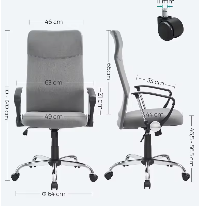 Ergonomische bureaustoel met ademende mesh en verstelbare zithoogte