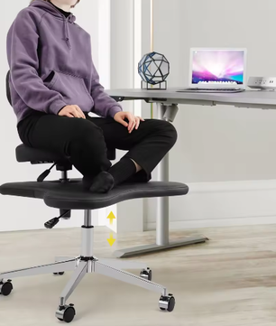 Ergonomische cross bureaustoel met lendensteun en verstelbaar voetkussen