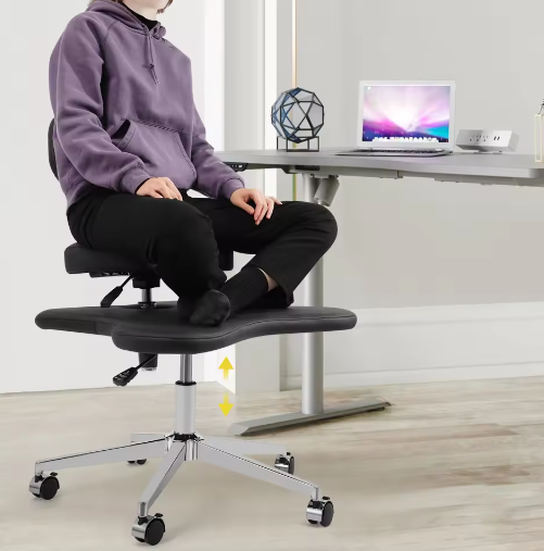 Ergonomische cross bureaustoel met lendensteun en verstelbaar voetkussen