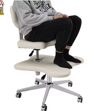 Ergonomische cross bureaustoel met lendensteun en verstelbaar voetkussen