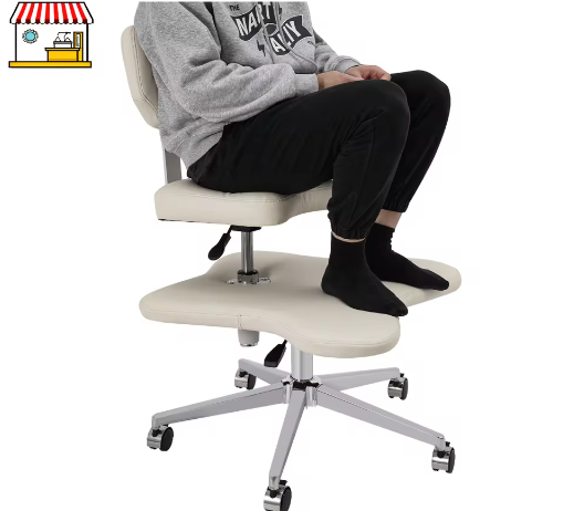 Ergonomische cross bureaustoel met lendensteun en verstelbaar voetkussen