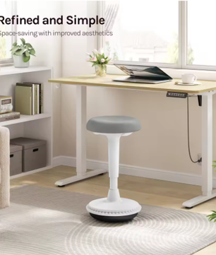 Ergonomische Schommelkruk met Verstelbare Hoogte – 360° Draaibare Bureaukruk voor Thuis en Kantoor