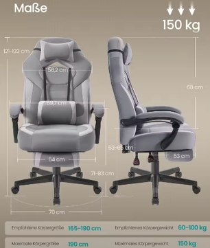 Ergonomische Gamingstoel Met Voetsteun – Computerstoel Met Hoge Rugleuning