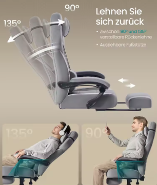 Ergonomische Gamingstoel Met Voetsteun – Computerstoel Met Hoge Rugleuning