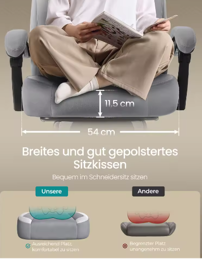 Ergonomische Gamingstoel Met Voetsteun – Computerstoel Met Hoge Rugleuning