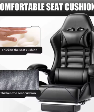 Ergonomische Gamingstoel Met Voetsteun – Verstelbare Bureaustoel Voor Volwassenen