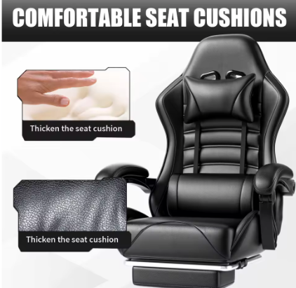 Ergonomische Gamingstoel Met Voetsteun – Verstelbare Bureaustoel Voor Volwassenen