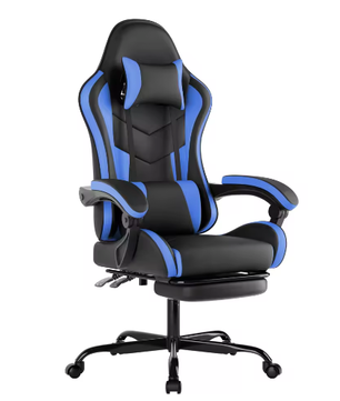 Ergonomische Gamingstoel met Voetsteun – Bureaustoel Met Lendenkussen en Hoofdsteun