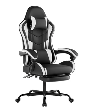 Ergonomische Gamingstoel met Voetsteun – Bureaustoel Met Lendenkussen en Hoofdsteun