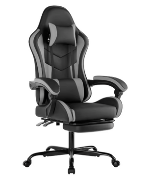 Ergonomische Gamingstoel met Voetsteun – Bureaustoel Met Lendenkussen en Hoofdsteun