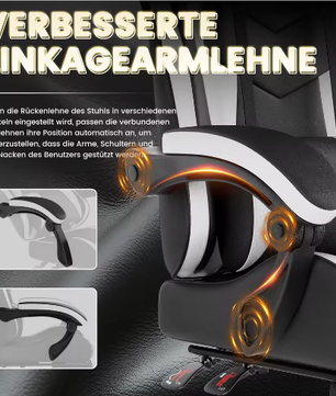 Ergonomische Gamingstoel met Voetsteun – Bureaustoel Met Lendenkussen en Hoofdsteun